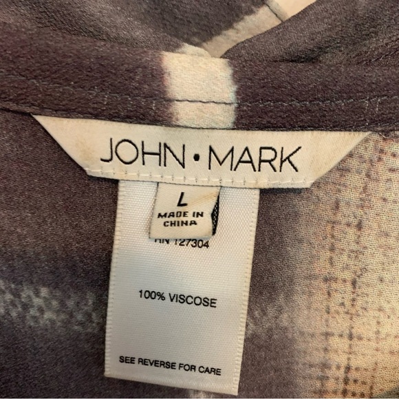 Women’s John Mark Viscose Abstract Tunic Shirt Dress Lagenlook Artsy Size Large - Picture 7 of 10